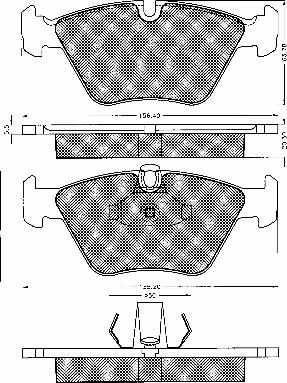 BSF 10560 - Kit de plaquettes de frein, frein à disque cwaw.fr