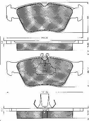 Dipasport 10562 - Kit de plaquettes de frein, frein à disque cwaw.fr