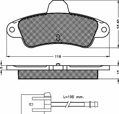 BSF 10509 - Kit de plaquettes de frein, frein à disque cwaw.fr