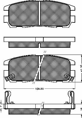 BSF 10508 - Kit de plaquettes de frein, frein à disque cwaw.fr