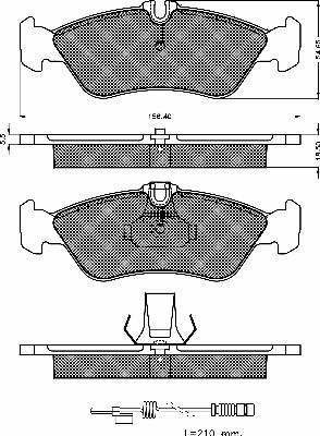 BSF 10514 - Kit de plaquettes de frein, frein à disque cwaw.fr