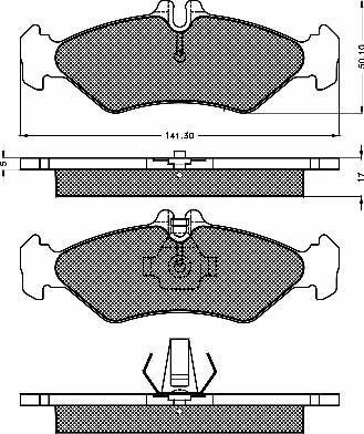 BSF 10513 - Kit de plaquettes de frein, frein à disque cwaw.fr