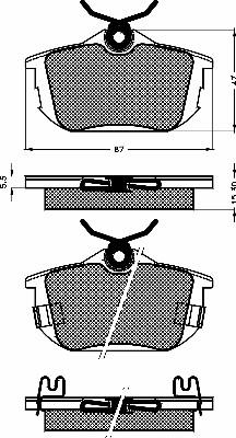 BSF 10517 - Kit de plaquettes de frein, frein à disque cwaw.fr