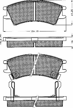 BSF 10588 - Kit de plaquettes de frein, frein à disque cwaw.fr