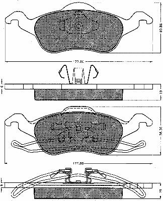 BSF 10536 - Kit de plaquettes de frein, frein à disque cwaw.fr