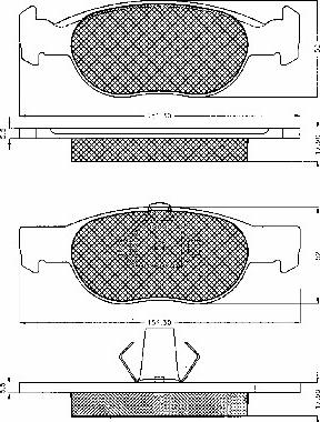 BSF 10531 - Kit de plaquettes de frein, frein à disque cwaw.fr