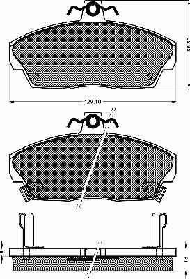 BSF 10525 - Kit de plaquettes de frein, frein à disque cwaw.fr