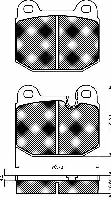 BSF 10521 - Kit de plaquettes de frein, frein à disque cwaw.fr