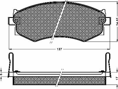 BSF 10523 - Kit de plaquettes de frein, frein à disque cwaw.fr