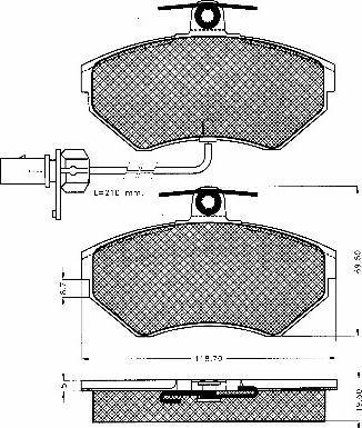 BSF 10574 - Kit de plaquettes de frein, frein à disque cwaw.fr