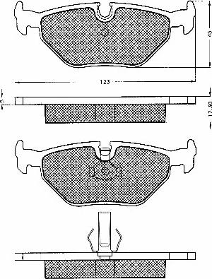 BSF 10570 - Kit de plaquettes de frein, frein à disque cwaw.fr