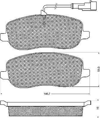 BSF 10697 - Kit de plaquettes de frein, frein à disque cwaw.fr