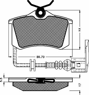 BSF 10645 - Kit de plaquettes de frein, frein à disque cwaw.fr