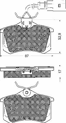 BSF 10646 - Kit de plaquettes de frein, frein à disque cwaw.fr