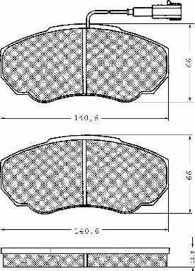 BSF 10641 - Kit de plaquettes de frein, frein à disque cwaw.fr