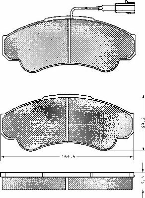 BSF 10642 - Kit de plaquettes de frein, frein à disque cwaw.fr