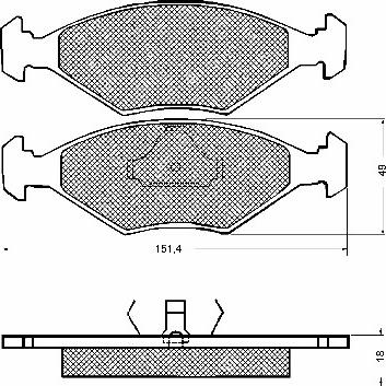 BSF 10658 - Kit de plaquettes de frein, frein à disque cwaw.fr