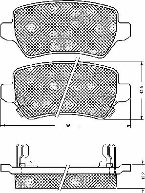 BSF 10666 - Kit de plaquettes de frein, frein à disque cwaw.fr