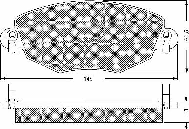 BSF 10660 - Kit de plaquettes de frein, frein à disque cwaw.fr