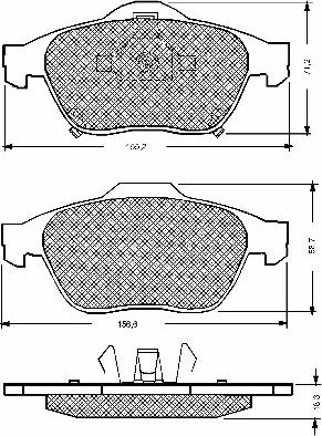 BSF 10668 - Kit de plaquettes de frein, frein à disque cwaw.fr