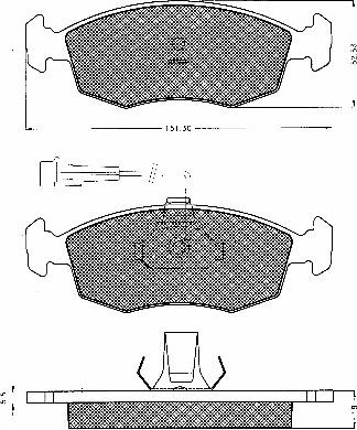 BSF 10601 - Kit de plaquettes de frein, frein à disque cwaw.fr