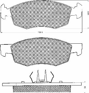 BSF 10608 - Kit de plaquettes de frein, frein à disque cwaw.fr