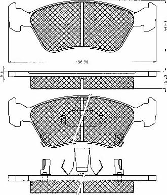 BSF 10603 - Kit de plaquettes de frein, frein à disque cwaw.fr