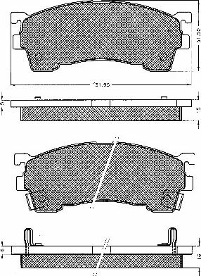 BSF 10616 - Kit de plaquettes de frein, frein à disque cwaw.fr