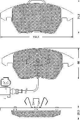 BSF 10681 - Kit de plaquettes de frein, frein à disque cwaw.fr