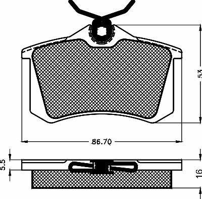 BSF 10638 - Kit de plaquettes de frein, frein à disque cwaw.fr