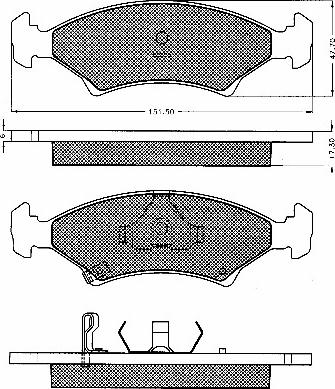 BSF 10628 - Kit de plaquettes de frein, frein à disque cwaw.fr