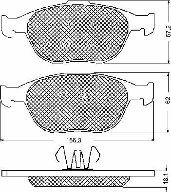 BSF 10671 - Kit de plaquettes de frein, frein à disque cwaw.fr