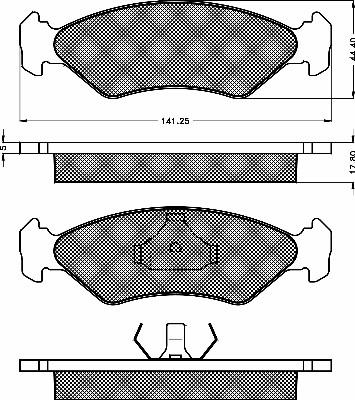 BSF 10145 - Kit de plaquettes de frein, frein à disque cwaw.fr