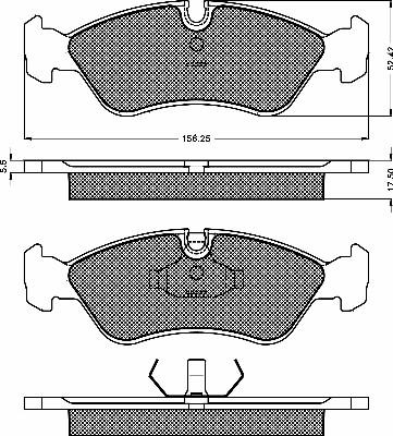 BSF 10142 - Kit de plaquettes de frein, frein à disque cwaw.fr