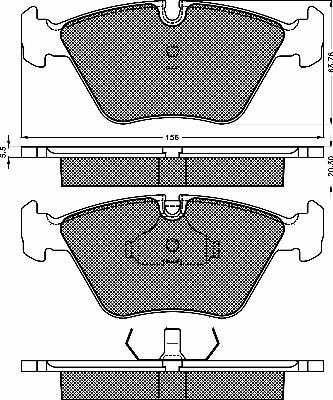 BSF 10156 - Kit de plaquettes de frein, frein à disque cwaw.fr