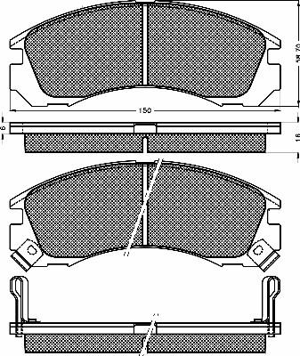 BSF 10115 - Kit de plaquettes de frein, frein à disque cwaw.fr