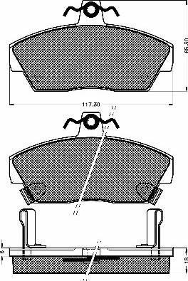 BENDIX 571437B - Kit de plaquettes de frein, frein à disque cwaw.fr