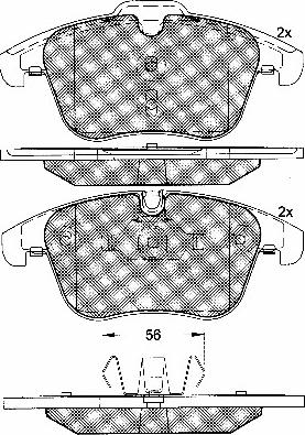 BSF 10893 - Kit de plaquettes de frein, frein à disque cwaw.fr