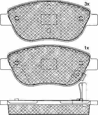 BSF 10841 - Kit de plaquettes de frein, frein à disque cwaw.fr