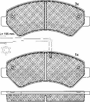 BSF 10847 - Kit de plaquettes de frein, frein à disque cwaw.fr