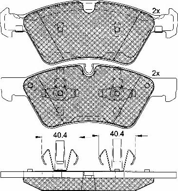 BSF 10809 - Kit de plaquettes de frein, frein à disque cwaw.fr