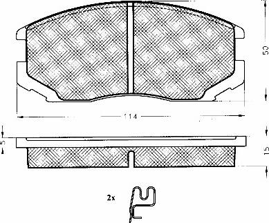 BSF 10815 - Kit de plaquettes de frein, frein à disque cwaw.fr