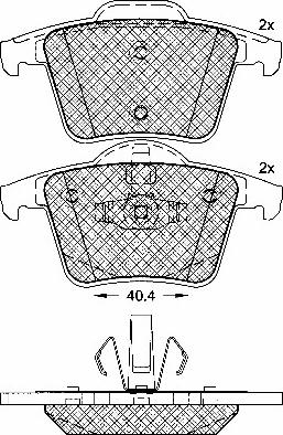 BSF 10818 - Kit de plaquettes de frein, frein à disque cwaw.fr