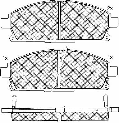 BSF 10880 - Kit de plaquettes de frein, frein à disque cwaw.fr