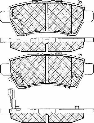 BSF 10881 - Kit de plaquettes de frein, frein à disque cwaw.fr