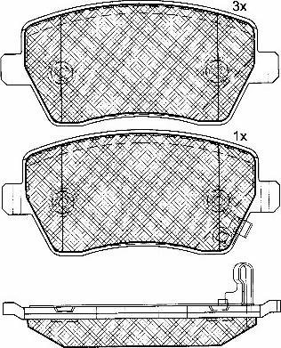 BSF 10887 - Kit de plaquettes de frein, frein à disque cwaw.fr