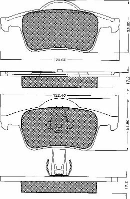 BSF 10834 - Kit de plaquettes de frein, frein à disque cwaw.fr