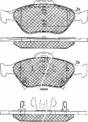 BSF 10835 - Kit de plaquettes de frein, frein à disque cwaw.fr