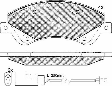 BSF 10832 - Kit de plaquettes de frein, frein à disque cwaw.fr