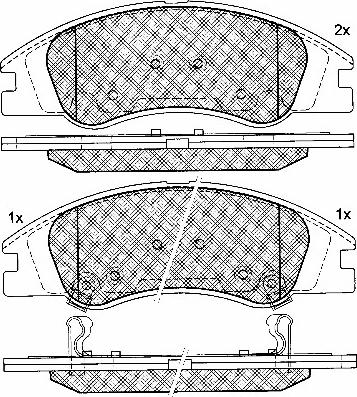 BSF 10825 - Kit de plaquettes de frein, frein à disque cwaw.fr